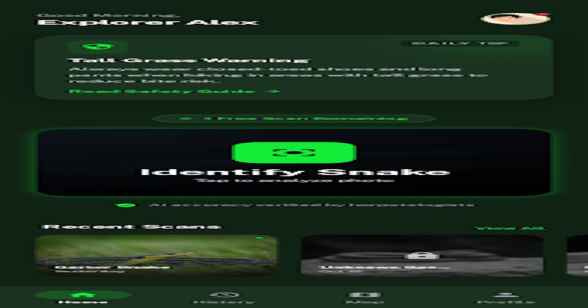 Snake Identifier by Picture · Free App for iOS & Android